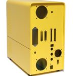 Sheet metal housing made from powder coated steel