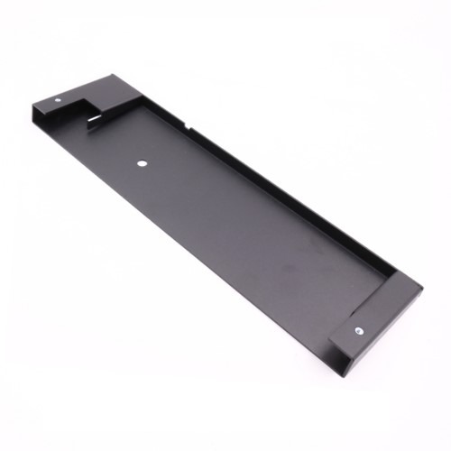 Black anodized stamped bracket with thread insert