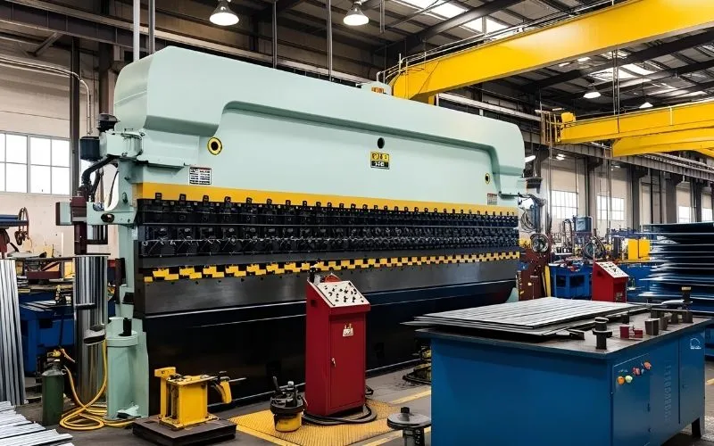 well-maintained press brake setup