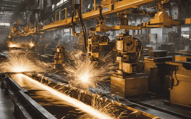 process of stamping steel