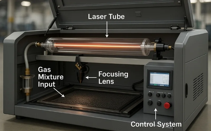 co2 laser cutter components