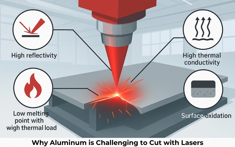 why aluminum is challenging to cut with lasers