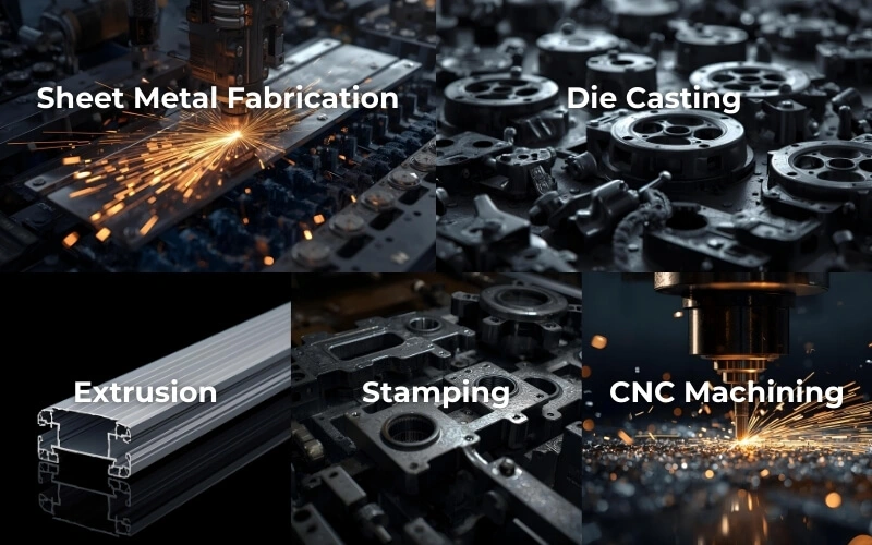 service we have including extrusion, stamping, die casting, fabrication, cnc machining