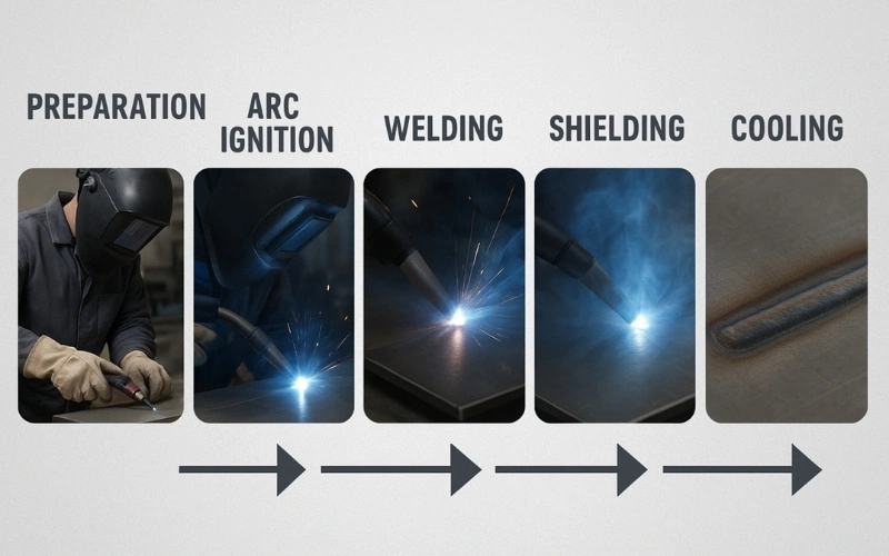 5 steps of tig welding process