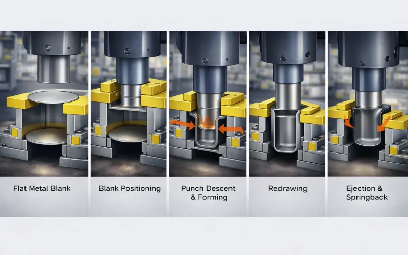 deep drawing process step by step
