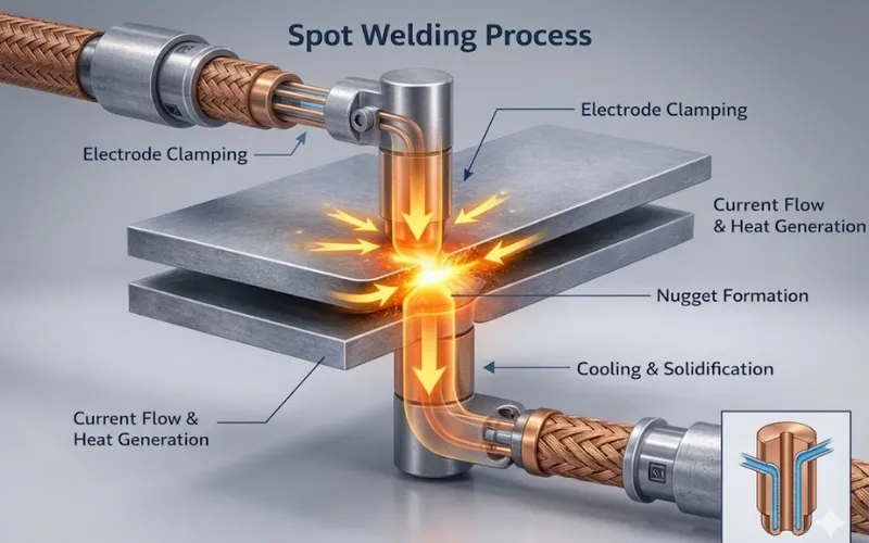spot welding process step by step