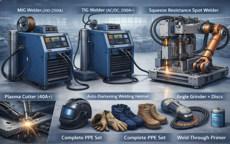 common equipment used for automotive welding